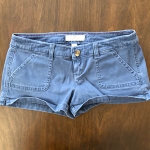 Hollister blue shirt shorts size 0